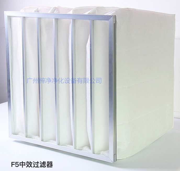 F5級(jí)袋式中效過(guò)濾器主要用于商業(yè)大樓、劇院、車站。